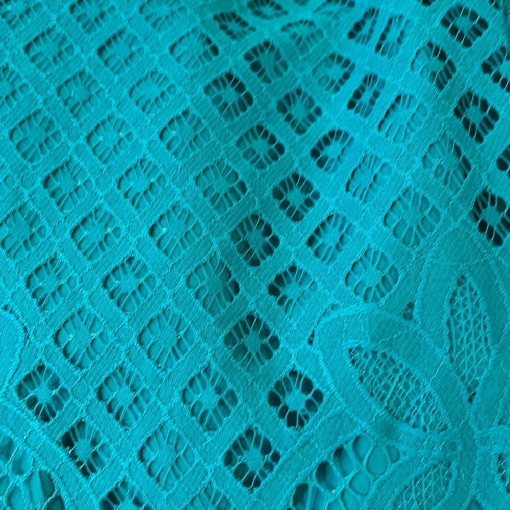 ❤️2/$15 or 3/$26❤️ Loft Teal Lace Pencil Skirt, Size 0 Petite - Picture 6 of 11